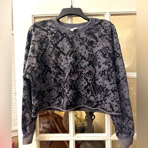 Like New Joy Lab Snakeprint Crop Sweatshirt Size Small